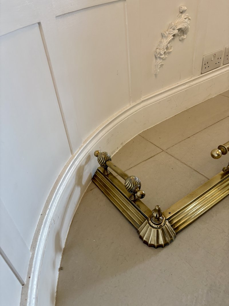 Antique Victorian Brass Fender - Image 4